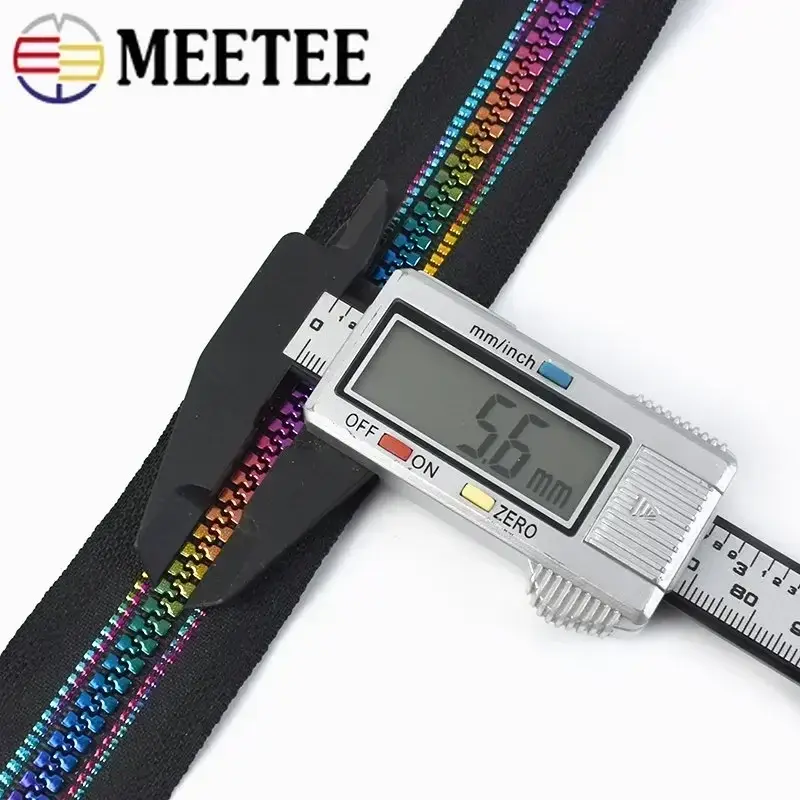 2-5Meters Resin Zipper Tape Size 5 for DIY Crafts Sewing Supplies Bags Jackets Decorative Trim Replacement Components Fixing Kit