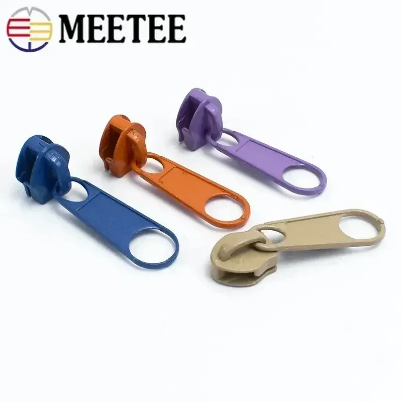 10-50Pcs 3#5# Zipper Sliders for Nylon Zippers Tape Backpack Jacket Zips Heads Decorative Zip Puller Repair Kit Sewing Accessory