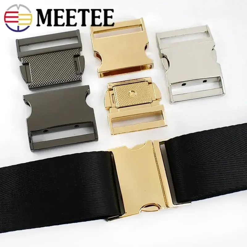 2Pcs Metal Buckles for Strap Backpack Quick Release Closure Buckle Belt Safety Clasps Dog Collar Clasp Hooks DIY Accessories