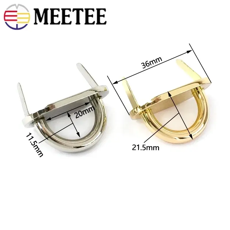 2/3/4/5/10/20Pcs Metal Ring Buckles For Bag Strap Side Clip Buckle Handbag Hanger Arch Bridge Hook Clasp Loop DIY Accessories
