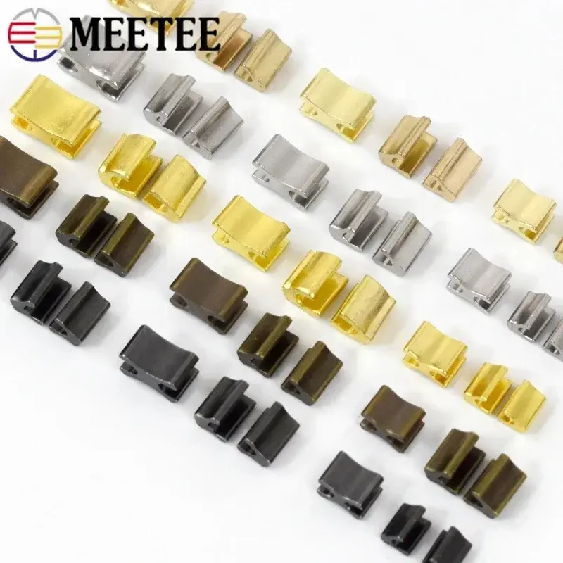 20Sets U-shaped Metal Zipper Stopper 3# 5# 8# 10# Non-slip End Lock Top Stop Bottom Rescue Zip Repair Kit DIY Sewing Accessories