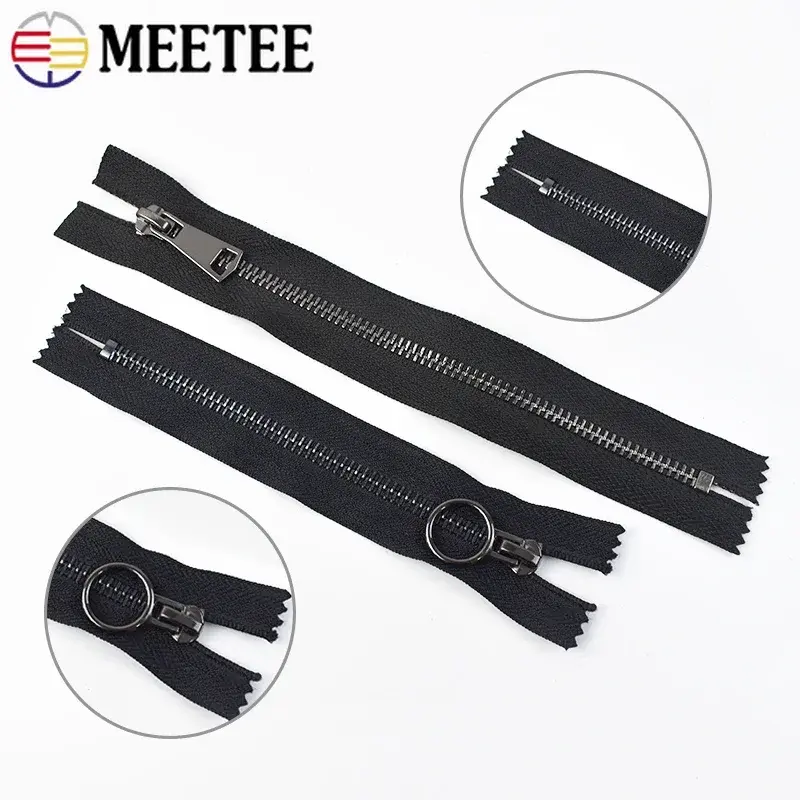 5# Metal Zipper 15-40cm Close-End 50-150cm Open-End Zippers Auto Lock Zip for Garment Shoe Bag Repair kit DIY Sewing Accessories