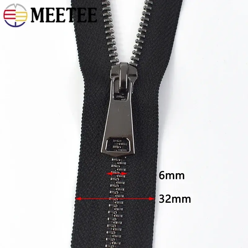 5# Metal Zipper 15-40cm Close-End 50-150cm Open-End Zippers Auto Lock Zip for Garment Shoe Bag Repair kit DIY Sewing Accessories