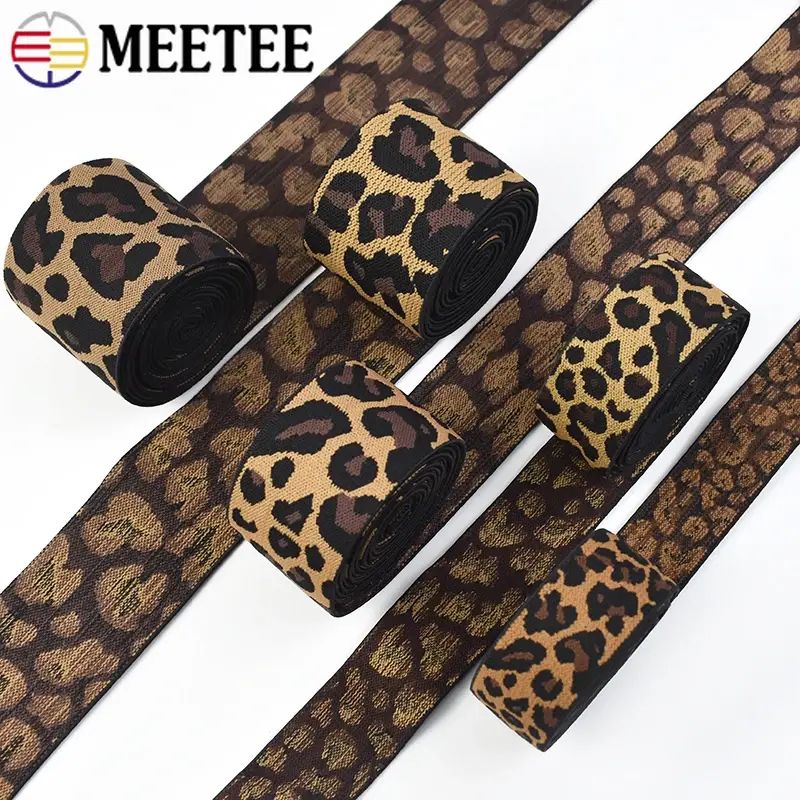 2-10M 15-50mm Jacquard Elastic Band For Sport Pants Clothes Rubber Ribbon Belt Streach Webbing DIY Garment Sewing Accessories