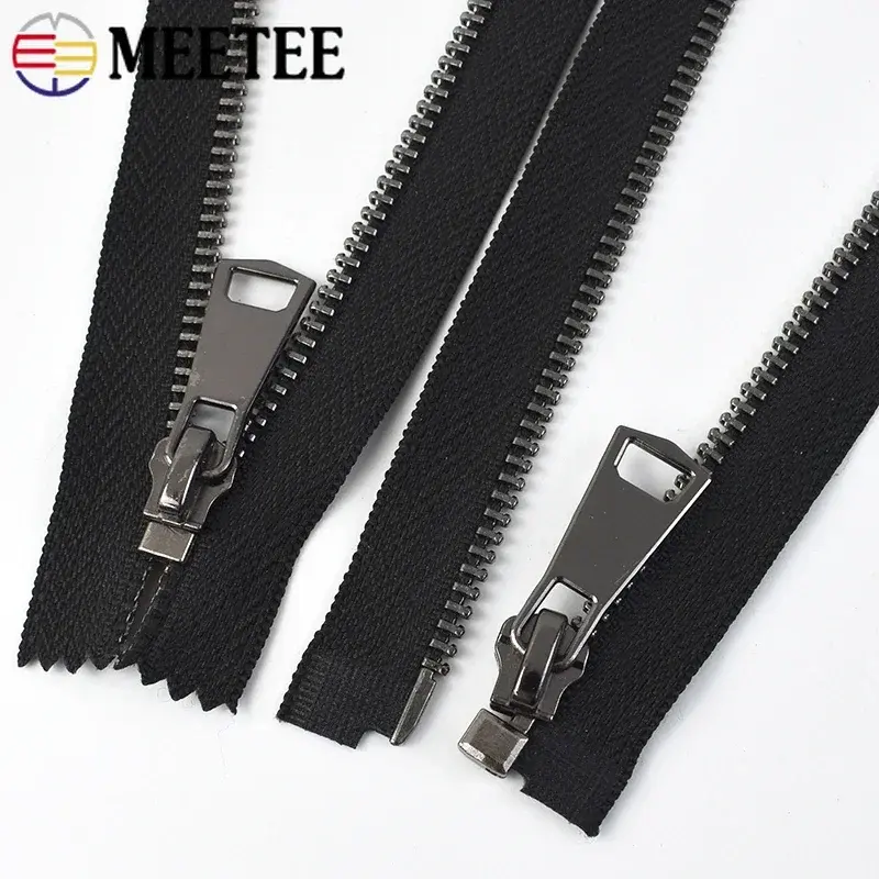 5# Metal Zipper 15-40cm Close-End 50-150cm Open-End Zippers Auto Lock Zip for Garment Shoe Bag Repair kit DIY Sewing Accessories