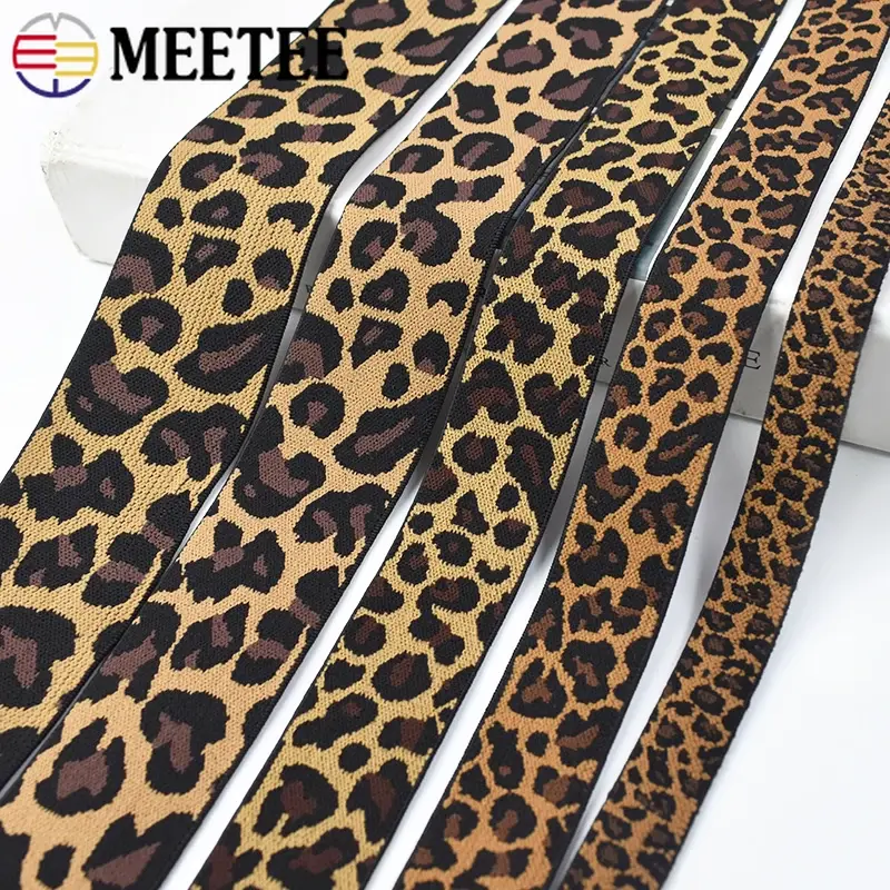 2-10M 15-50mm Jacquard Elastic Band For Sport Pants Clothes Rubber Ribbon Belt Streach Webbing DIY Garment Sewing Accessories