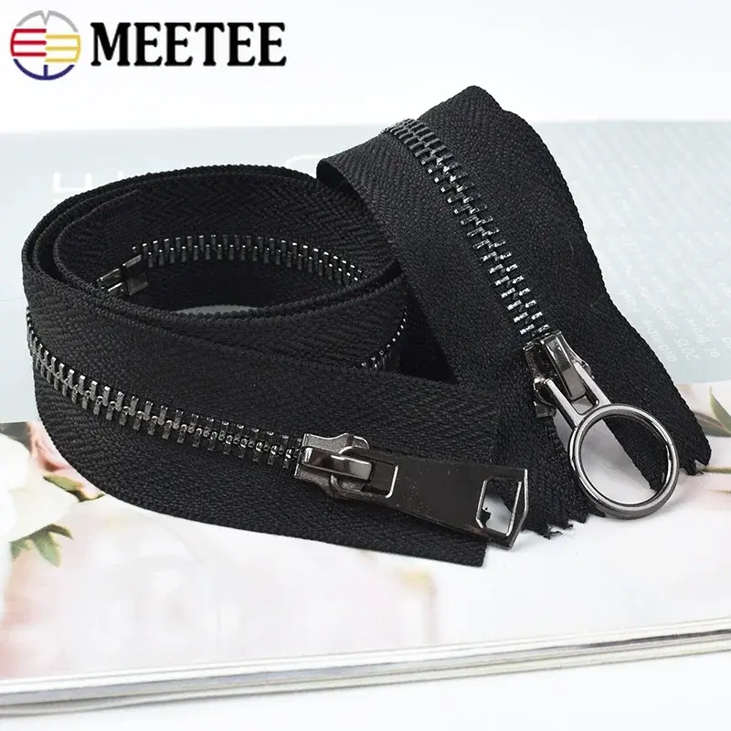5# Metal Zipper 15-40cm Close-End 50-150cm Open-End Zippers Auto Lock Zip for Garment Shoe Bag Repair kit DIY Sewing Accessories