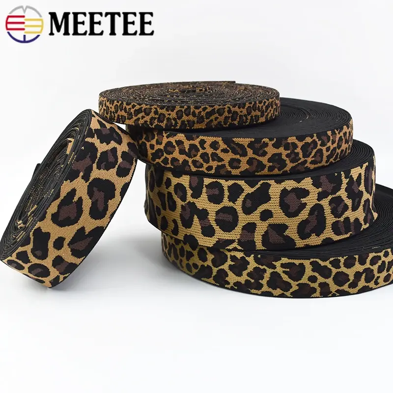 2-10M 15-50mm Jacquard Elastic Band For Sport Pants Clothes Rubber Ribbon Belt Streach Webbing DIY Garment Sewing Accessories