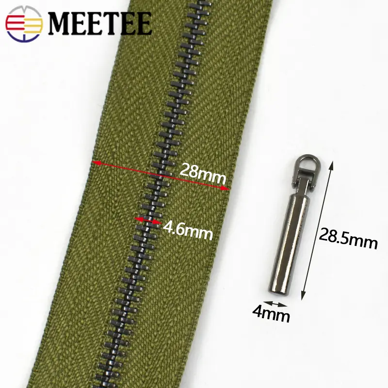 3# 2/5Pcs Metal Zippers 15-30cm Close End 40-70cm Open End Zipper Bags Clothes Sewing Zips Closure Repair Kits DIY Accessories