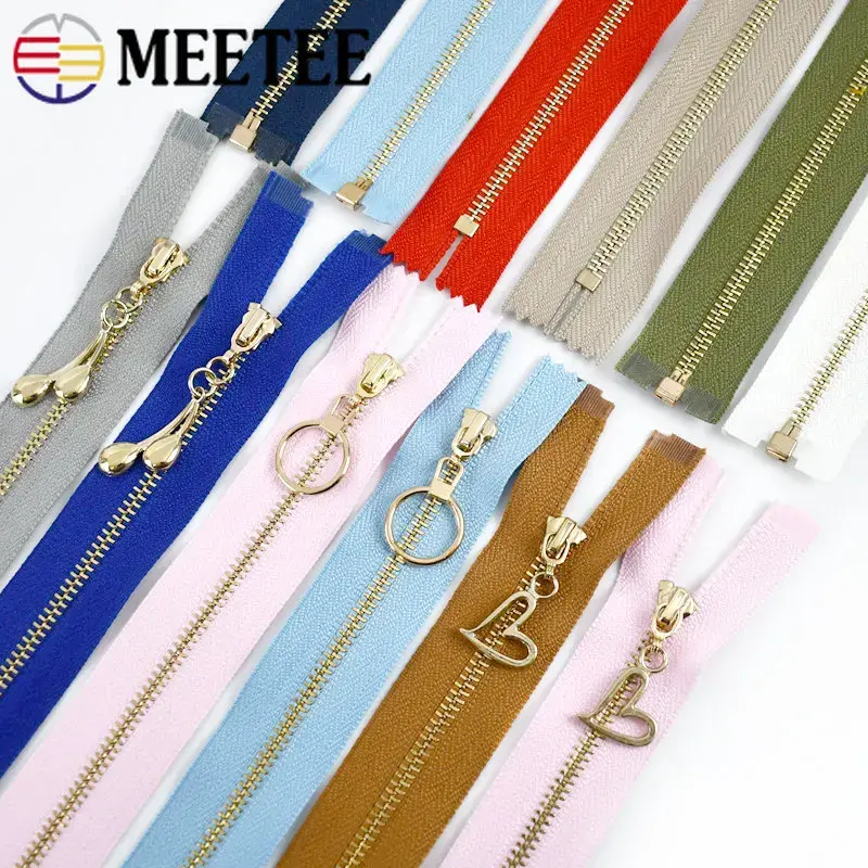2Pcs 15-30cm Close-End 3# Metal Zipper For Sewing Zippers for Bag Jacket Decorative Zips Repair Kit DIY Garment Accessories