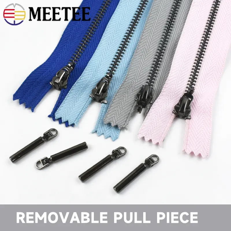 3# 2/5Pcs Metal Zippers 15-30cm Close End 40-70cm Open End Zipper Bags Clothes Sewing Zips Closure Repair Kits DIY Accessories