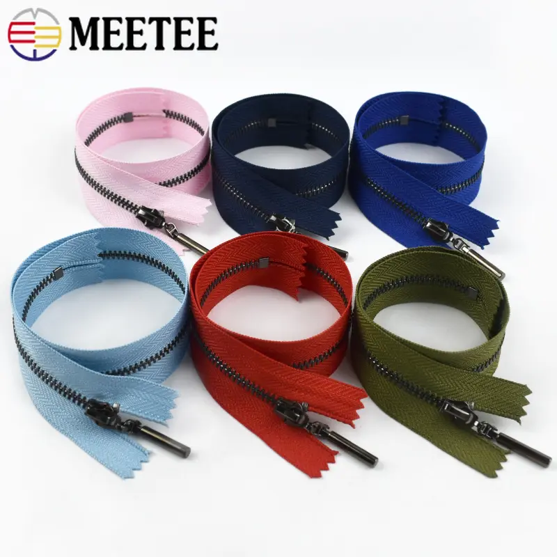 3# 2/5Pcs Metal Zippers 15-30cm Close End 40-70cm Open End Zipper Bags Clothes Sewing Zips Closure Repair Kits DIY Accessories