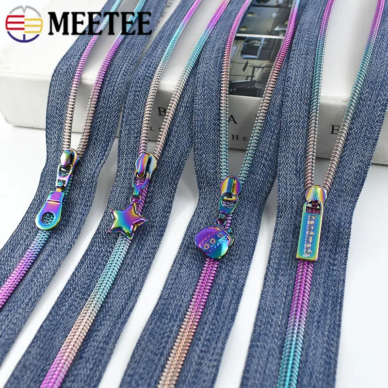 1/2/3M 5# Nylon Zippers Tapes for Sewing Coil Plastic Zipper Sliders Bags Pocket Decor Zips Pulls Repair Kit DIY Accessories
