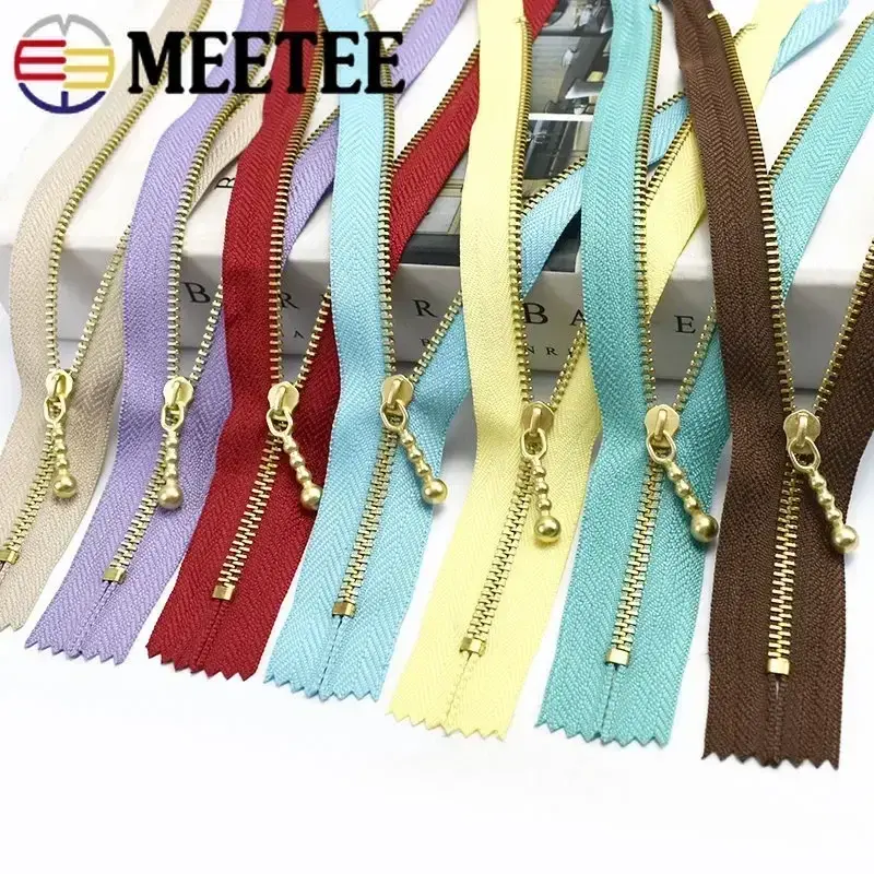 5/10Pcs 12-40cm 3# Metal Zipper For Sewing Auto-lock Close-end Zip Bag Garment Pocket Zippers Repair Kits DIY Tailor Accessories