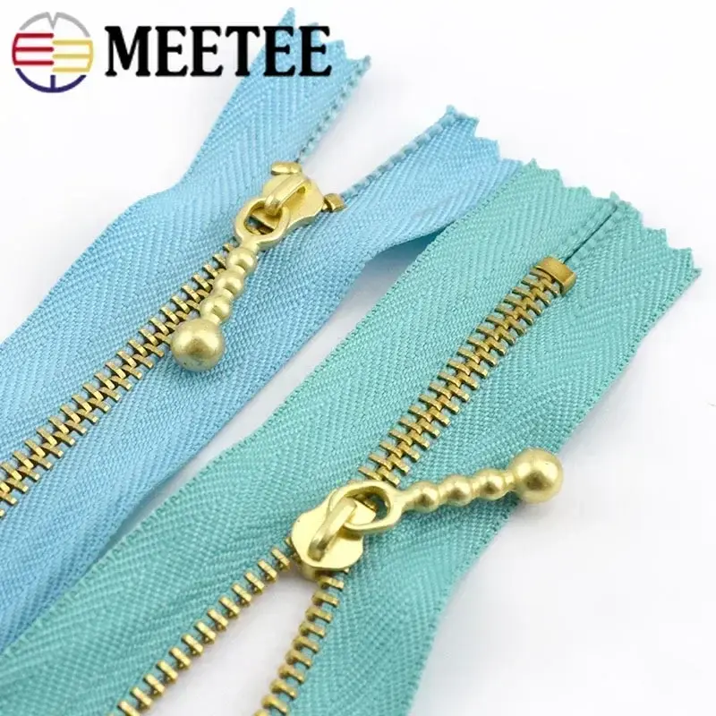 5/10Pcs 12-40cm 3# Metal Zipper For Sewing Auto-lock Close-end Zip Bag Garment Pocket Zippers Repair Kits DIY Tailor Accessories