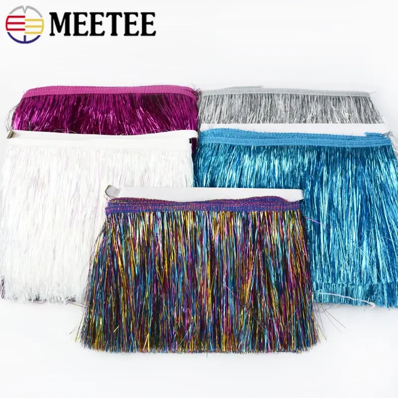 5/10Meters 10/15/20cm Sequin Tassel Fringe Latin Dress  Lace Trims Stage Clothes Decoration Ribbon Tape DIY Sewing Accessories