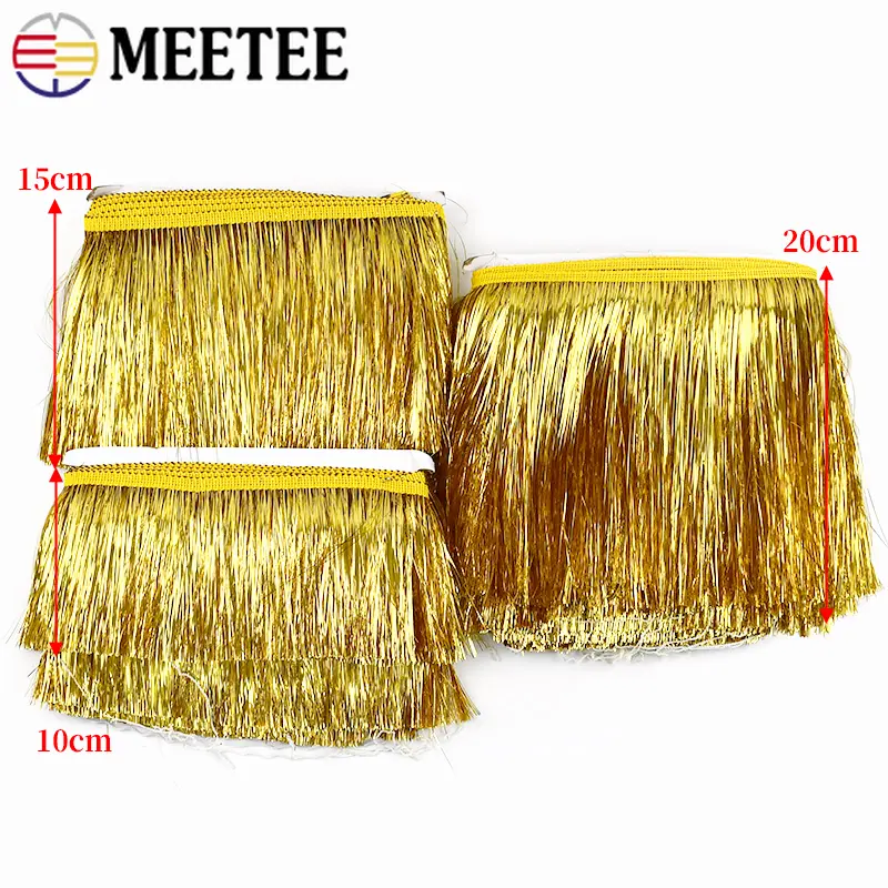 5/10Meters 10/15/20cm Sequin Tassel Fringe Latin Dress  Lace Trims Stage Clothes Decoration Ribbon Tape DIY Sewing Accessories