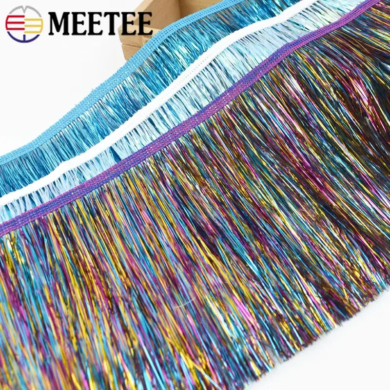 5/10Meters 10/15/20cm Sequin Tassel Fringe Latin Dress  Lace Trims Stage Clothes Decoration Ribbon Tape DIY Sewing Accessories