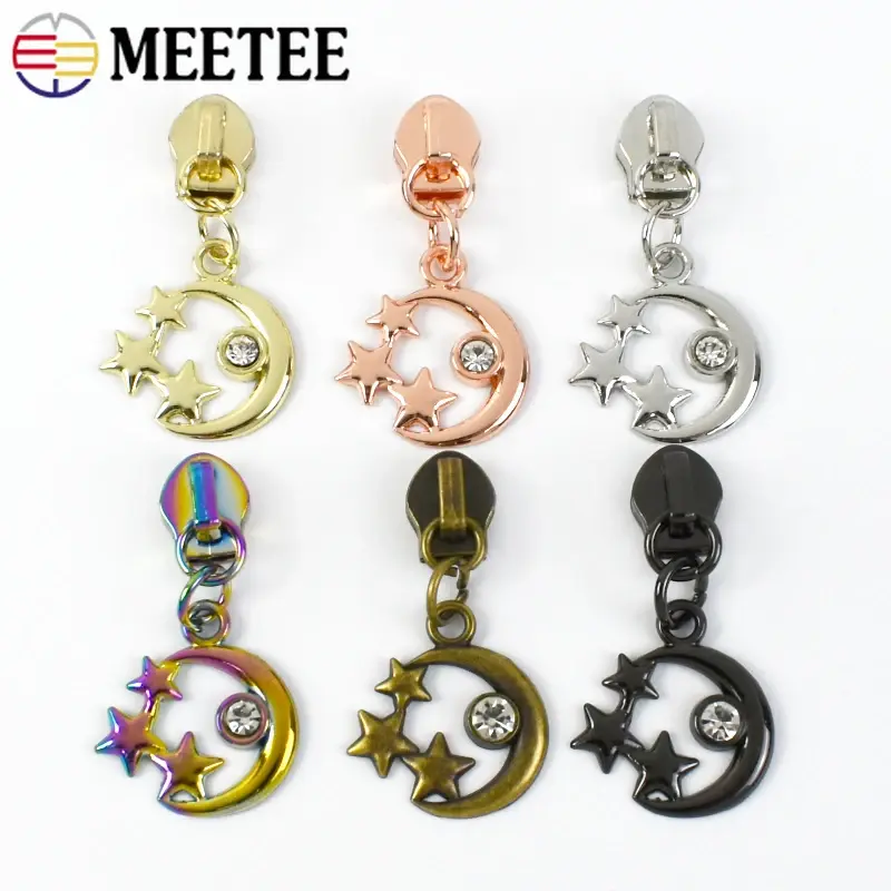 5# Zipper Sliders for Nylon Zippers Tapes Plastic Coil Zips Pulls Bag Purse Decorative Heads Repair DIY Sewing Accessories