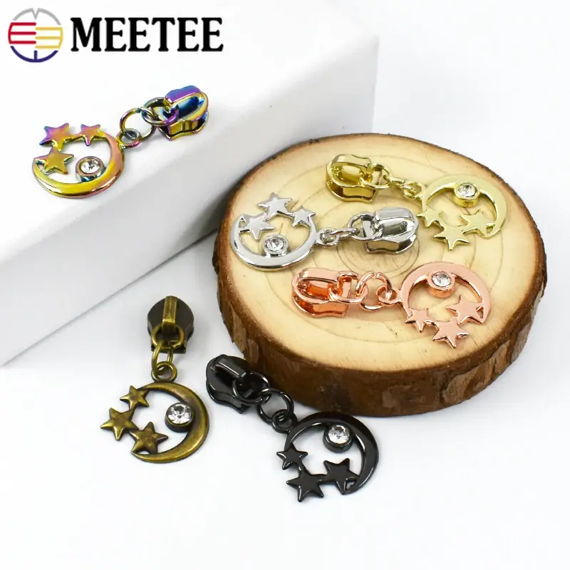 5# Zipper Sliders for Nylon Zippers Tapes Plastic Coil Zips Pulls Bag Purse Decorative Heads Repair DIY Sewing Accessories