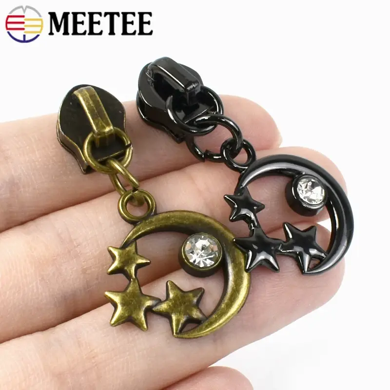 5# Zipper Sliders for Nylon Zippers Tapes Plastic Coil Zips Pulls Bag Purse Decorative Heads Repair DIY Sewing Accessories