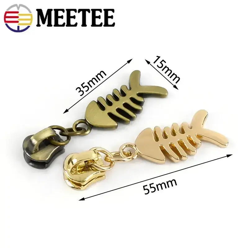 5/10Pcs 5# Zipper Sliders For Metal Zippers Tape Bag Wallet Zips Pull Head Backpack Clothes Repair DIY Sewing Accessories