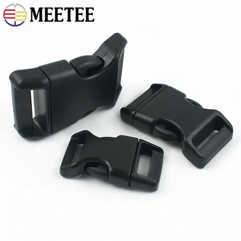 1-10Sets Black Nylon Webbing Tape 10-25mm Plastic Release Buckles for Bags Starp Dog Collar Belt Clasp Hook Backpack Accessories