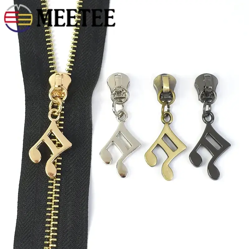 5/10Pcs 5# Zipper Sliders For Metal Zippers Tape Bag Wallet Zips Pull Head Backpack Clothes Repair DIY Sewing Accessories