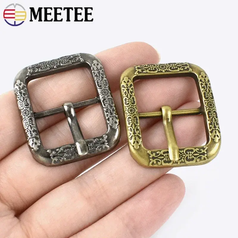 2/5Pcs 20/35mm Metal Vintage Silver Brass Pin Buckle Belt Buckles for Man Leather Band Clasp Head Decor DIY Hardware Accessories