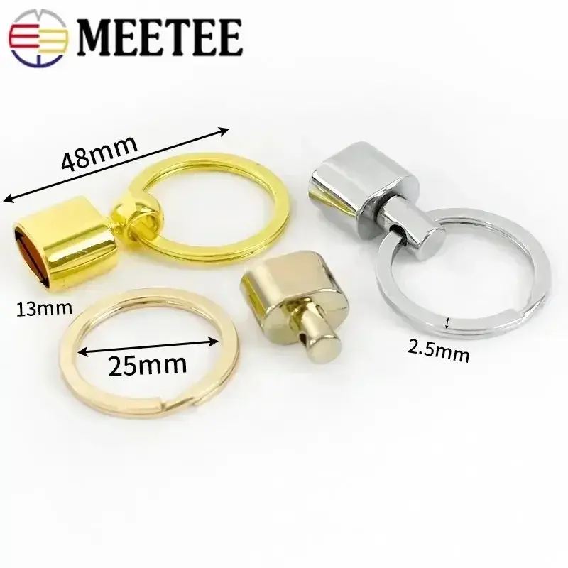 2-10Pcs 14mm O Ring Buckle Keychain Metal Hanger Buckles for Webbing Cord End Clasps Key Split Rings DIY Hardware Accessories