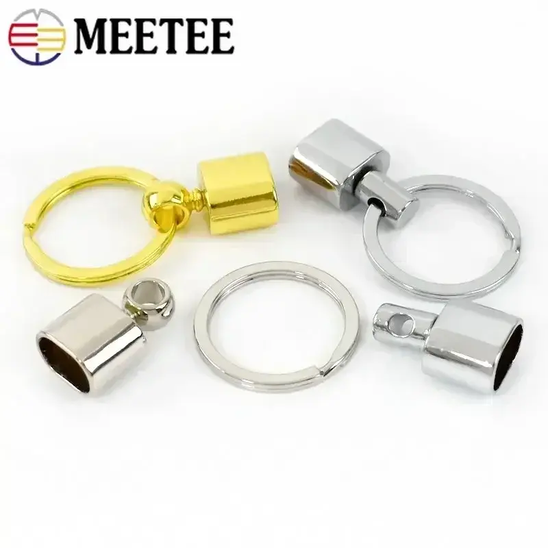 2-10Pcs 14mm O Ring Buckle Keychain Metal Hanger Buckles for Webbing Cord End Clasps Key Split Rings DIY Hardware Accessories
