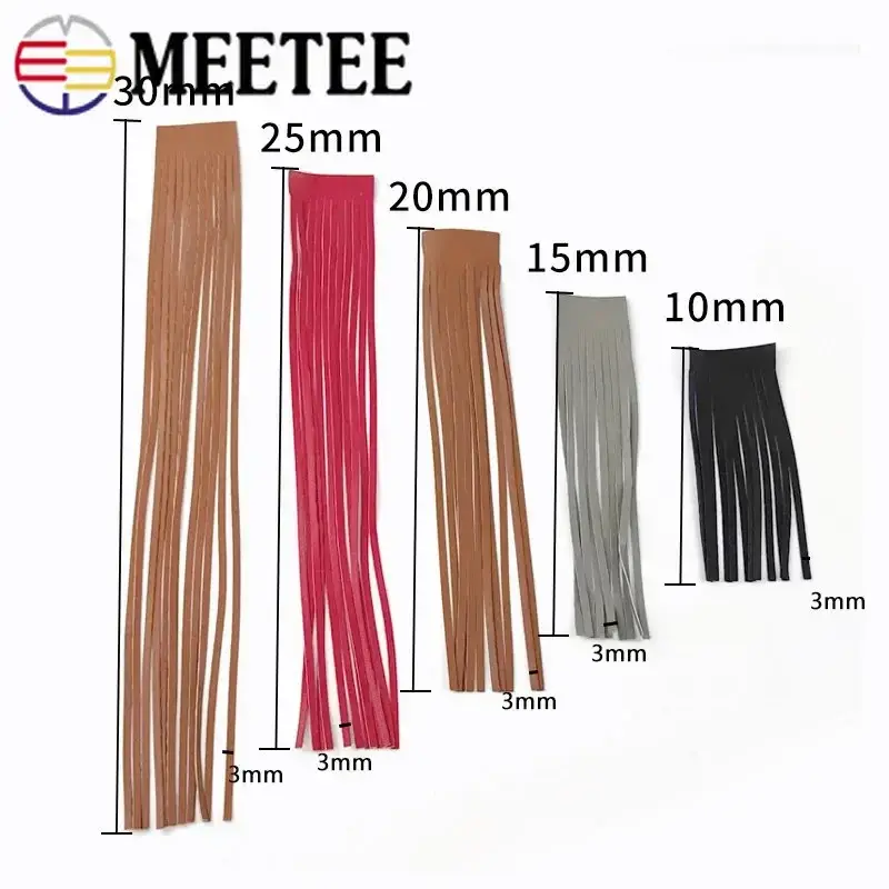 1/2M 3mm Synthetic Leather Tassel Fringe for Sewing Bag Skirt Lace Ribbon Fabric Clothes Handbag Decoration Trim DIY Accessories