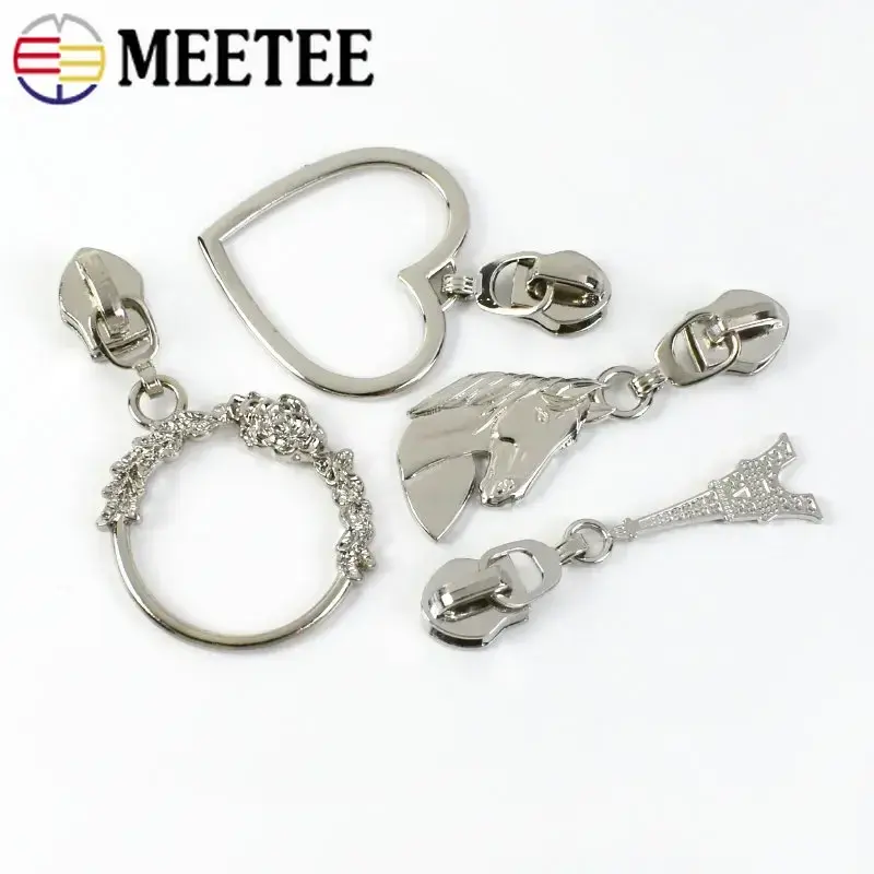 5-50Pcs 5# Zipper Pulls for Sewing Zippers Tape Bag Jacket Nylon Zip Slider Heads Garment Luggage Repair Kit DIY Accessories