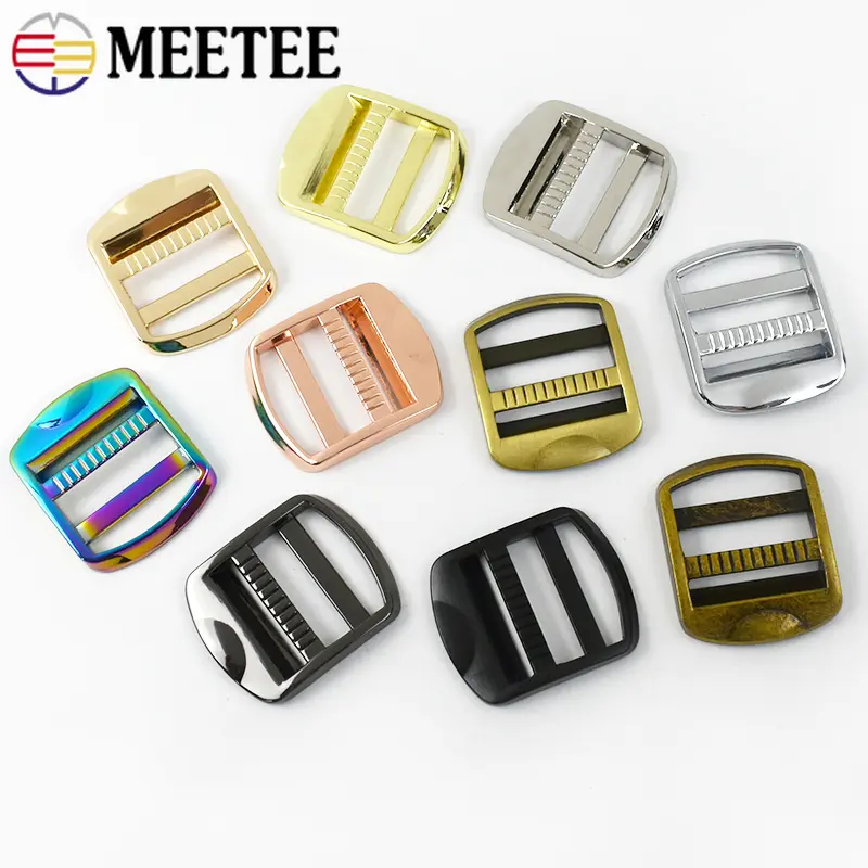 2/4Pcs 19/25/32/38mm Metal Buckles for Bag Strap Tri-Glide Slider Rings Webbing Clasp Backpack Belt Hooks DIY Accessories