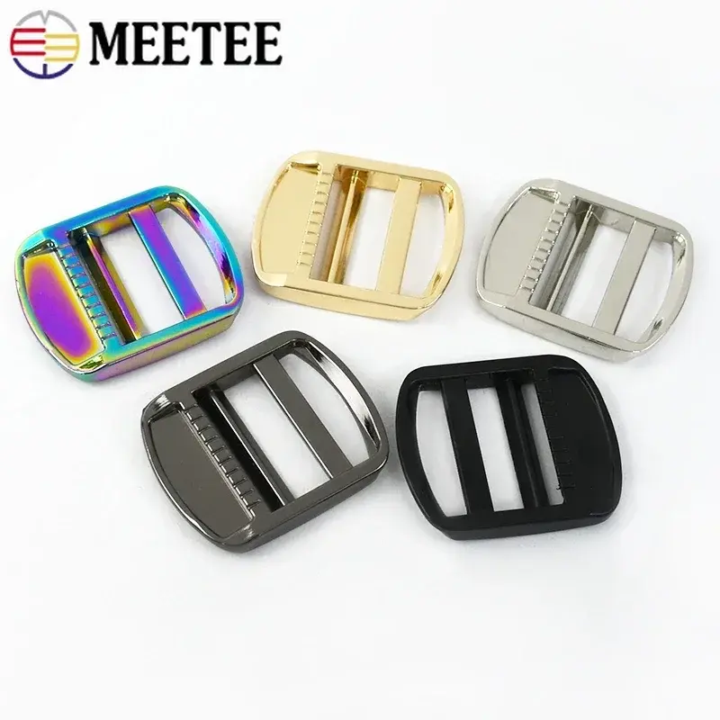 2/4Pcs 19/25/32/38mm Metal Buckles for Bag Strap Tri-Glide Slider Rings Webbing Clasp Backpack Belt Hooks DIY Accessories