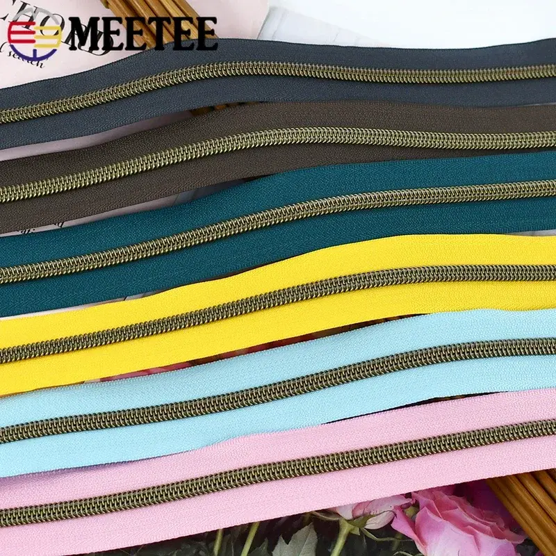 5# Plastic Zippers for Bag Purse Nylon Zipper Tape By The Meter Clothes Decor Zip Repair Kits DIY Sewing Garments Accessories