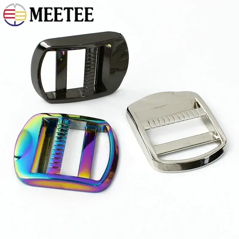 2/4Pcs 19/25/32/38mm Metal Buckles for Bag Strap Tri-Glide Slider Rings Webbing Clasp Backpack Belt Hooks DIY Accessories