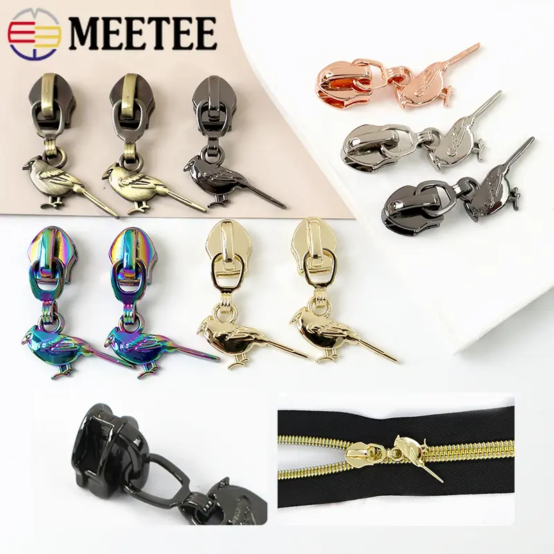 5/10/20Pcs 5# Nylon Zipper Pulls for Zippers Tapes Clothes Bags Zips Sliders Heads Closure Repair Kits DIY Sewing Accessories