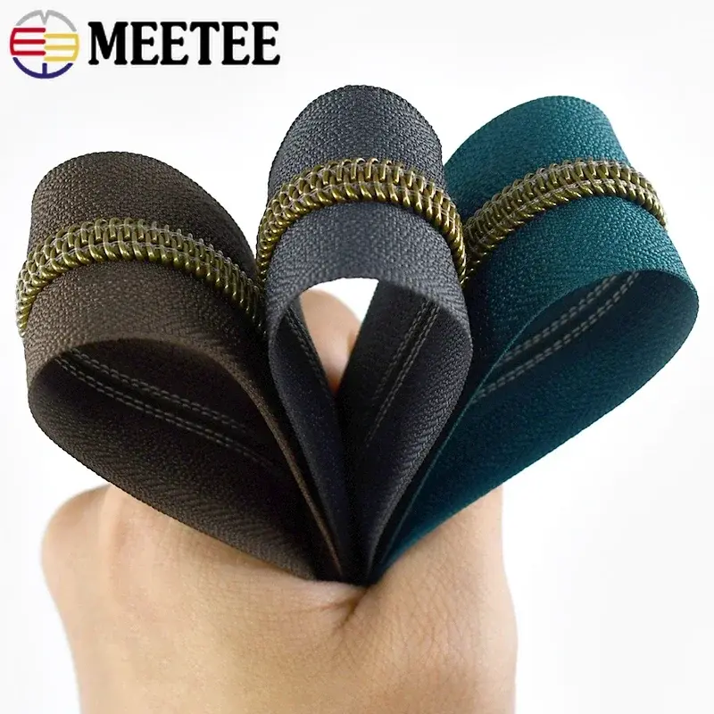 5# Plastic Zippers for Bag Purse Nylon Zipper Tape By The Meter Clothes Decor Zip Repair Kits DIY Sewing Garments Accessories