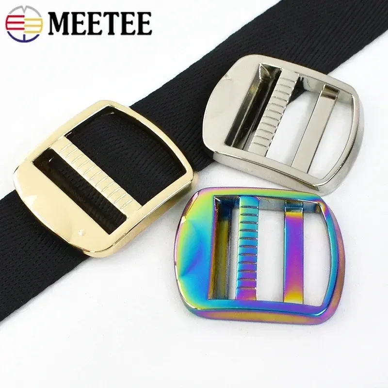 2/4Pcs 19/25/32/38mm Metal Buckles for Bag Strap Tri-Glide Slider Rings Webbing Clasp Backpack Belt Hooks DIY Accessories