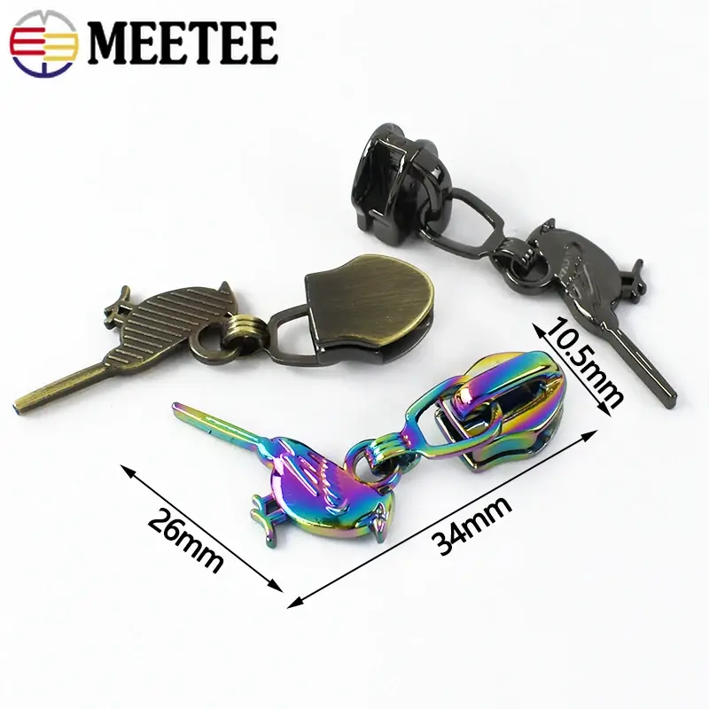 5/10/20Pcs 5# Nylon Zipper Pulls for Zippers Tapes Clothes Bags Zips Sliders Heads Closure Repair Kits DIY Sewing Accessories