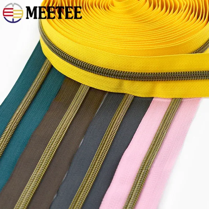 5# Plastic Zippers for Bag Purse Nylon Zipper Tape By The Meter Clothes Decor Zip Repair Kits DIY Sewing Garments Accessories