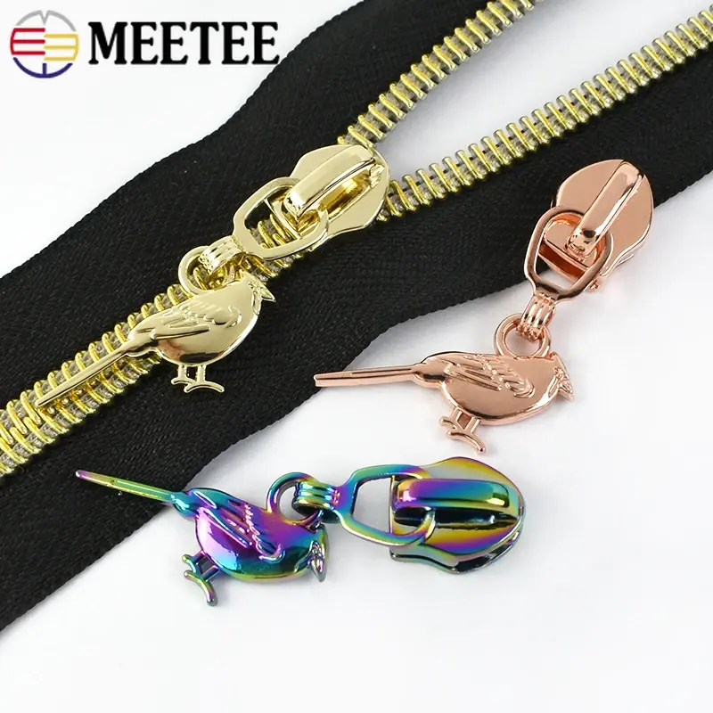 5/10/20Pcs 5# Nylon Zipper Pulls for Zippers Tapes Clothes Bags Zips Sliders Heads Closure Repair Kits DIY Sewing Accessories