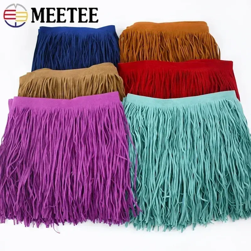 2Meters 10-30cm Tassel Fringe for Clothes Suede Leather Trim Lace Ribbon Handbag Skirt Decoration Trimming DIY Craft Accessories