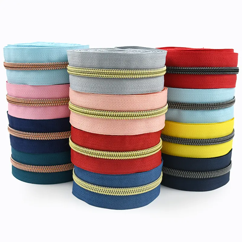 10/20M 5# Nylon Zippers Tape For Bag Plastic Zipper By The Meter Jacket Closure Zips Clothes Zip Repair Kit DIY Sewing Accessory