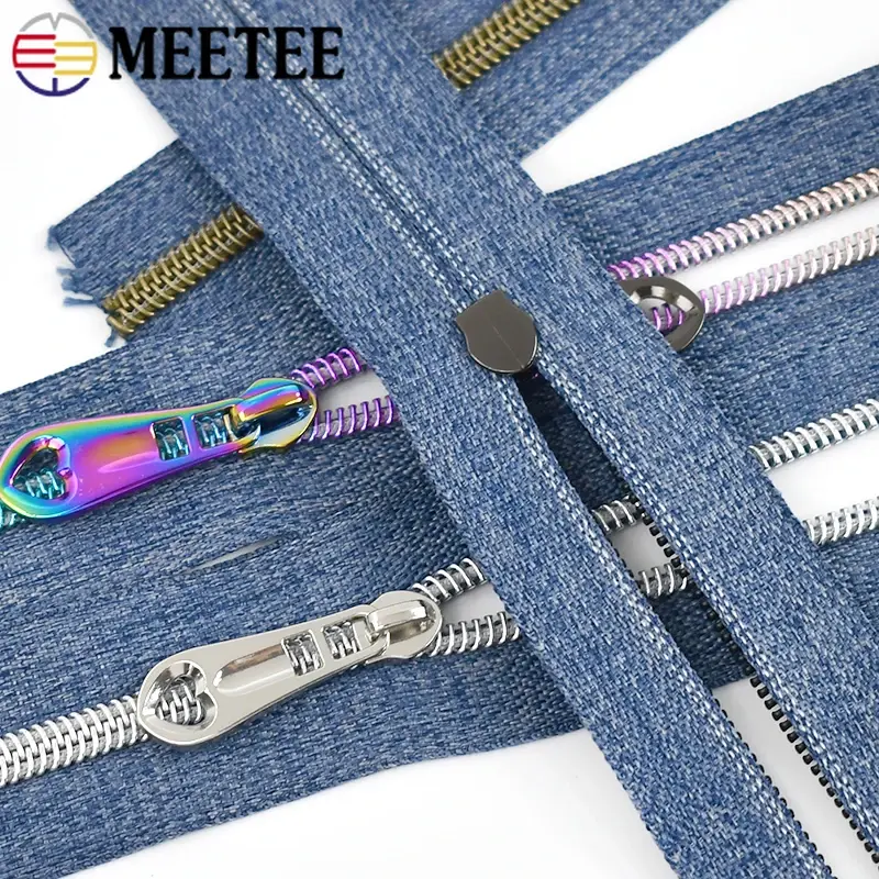 1-5Meters 5# Zippers Tape For Sewing Bag Nylon Zipper Slider Plastic Zip Pulls Replacement Zips Heads Repair Kit DIY Accessories