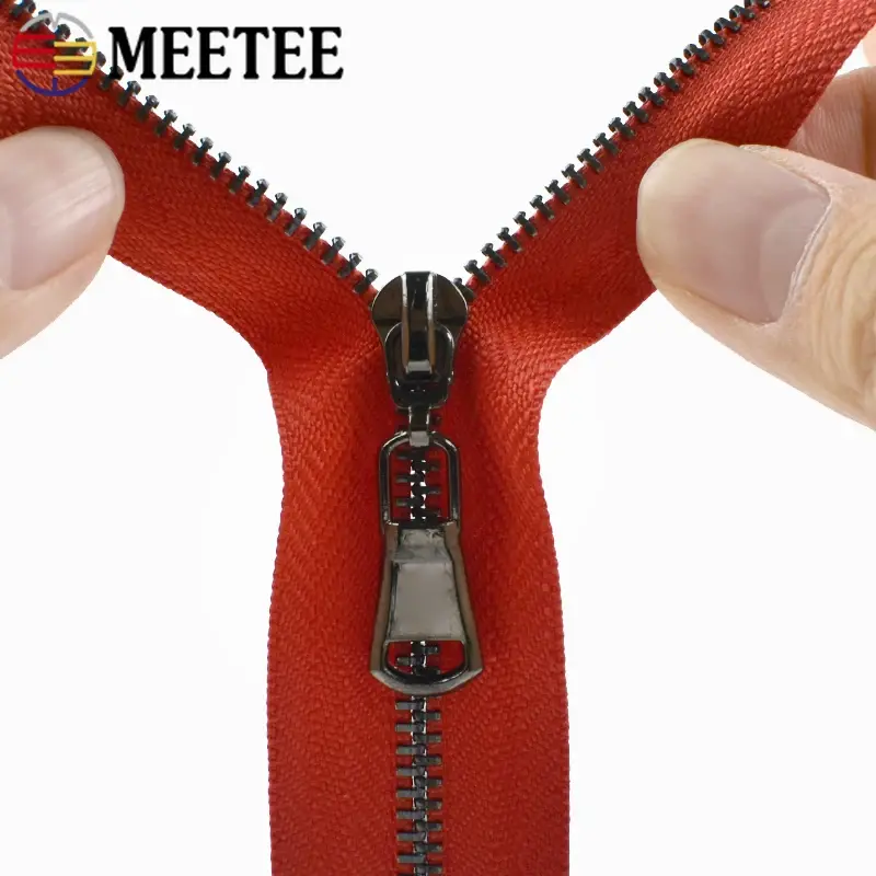 2/5Pc 3# Metal Zippers 15-30cm CloseEnd 40-70cm OpenEnd Zipper for Sewing Bag Purse Clothes Decor Zip Repair Kit DIY Accessories
