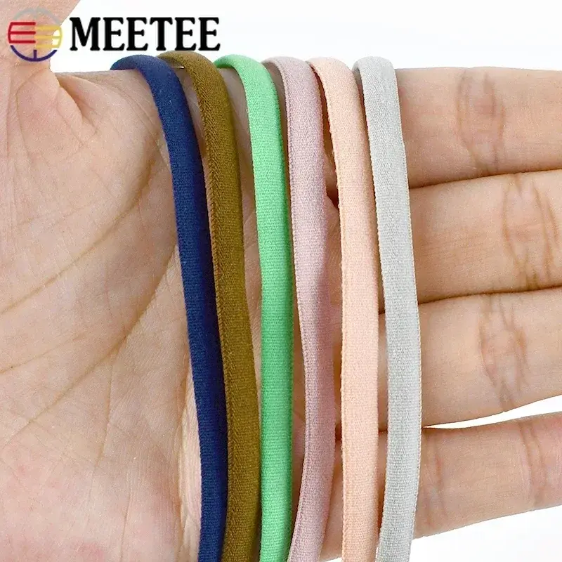 5/10/20M Elastic Band 3/5mm Colored Polyamide Rope Decor Rubber Tape Oil Core Hair Ring Stretch Ropes DIY Sewing Accessories