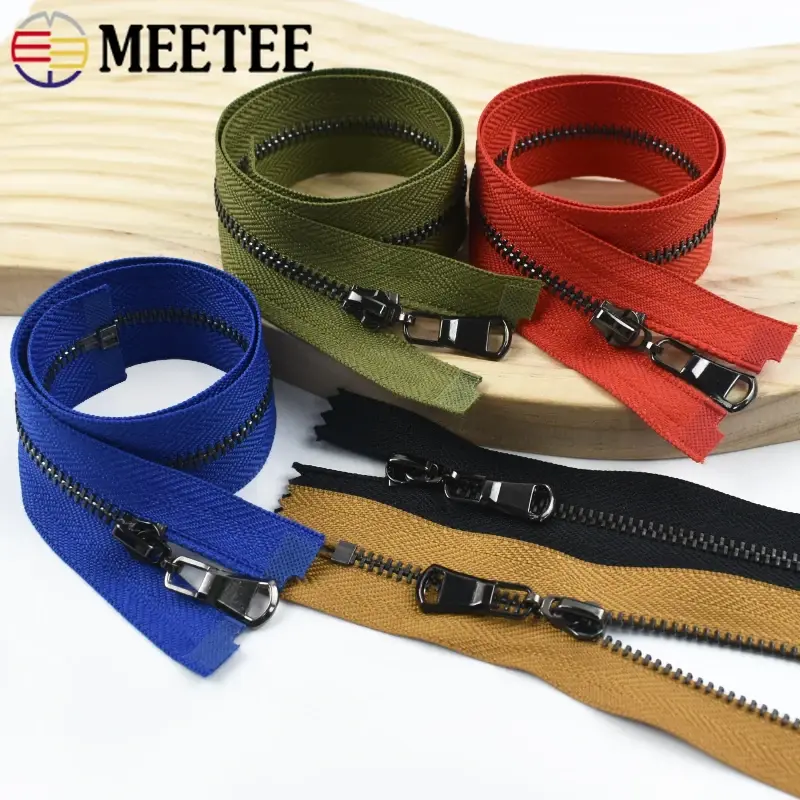 2/5Pc 3# Metal Zippers 15-30cm CloseEnd 40-70cm OpenEnd Zipper for Sewing Bag Purse Clothes Decor Zip Repair Kit DIY Accessories