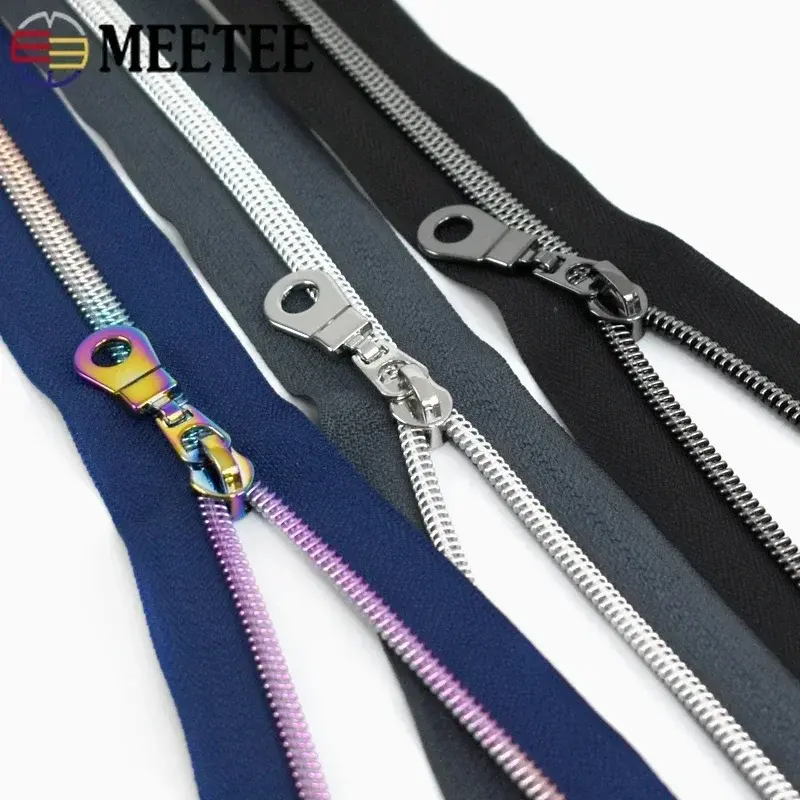 1-4Meters 5# Nylon Zippers Tape By The Meter Garment Bag Zipper Sliders Sewing Zips Closure Zip Repair Kits DIY Accessories